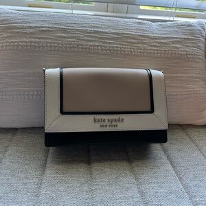 Kate Spade Black and White Clutch with Modern Design